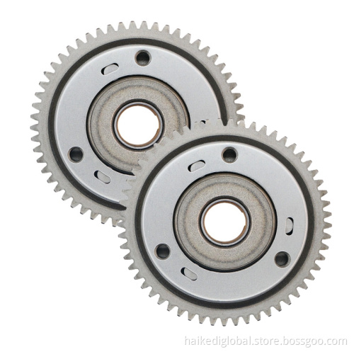 Motorcycle starting disc gear